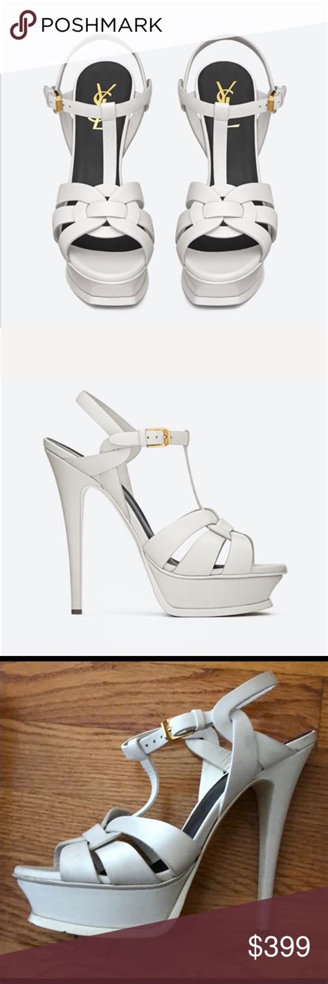 ysl tribute sandals white|ysl tribute platform.